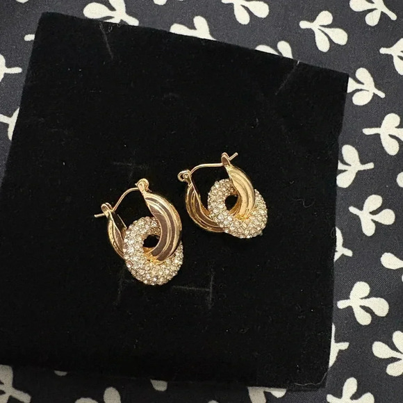 Hoop zircon earrings - Picture 4 of 4